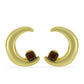 Cercei din Argint 925 Placat cu Aur ( 0.9 grame ) cu Diamant Roșu 0.02 Carate