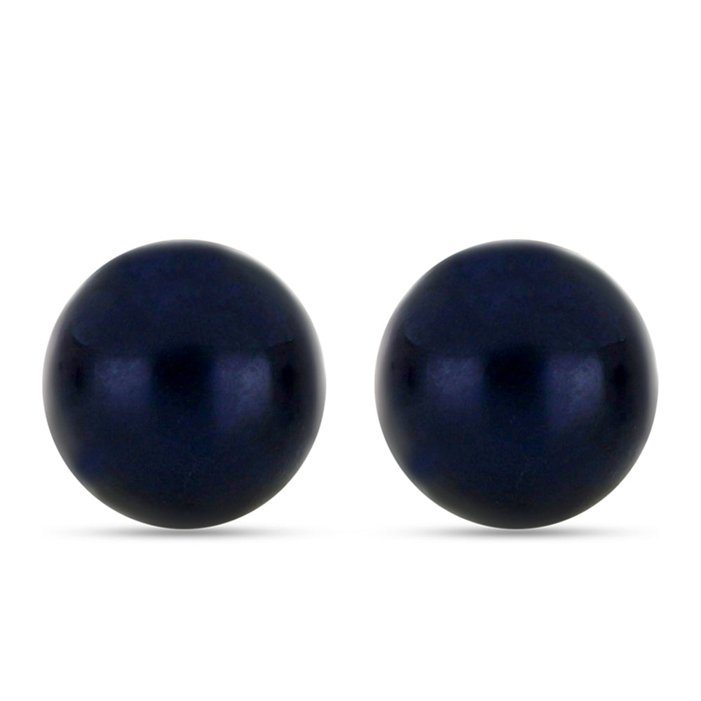 Set din Argint 925 Placat cu Aur ( 1.62 grame ) cu Perlă de apă dulce roșie și Perlă Albă de Cultură 8.73 Carate ( Cercei ) 6 
