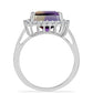 Inel din Argint 925 ( 3.35 grame ) cu Ametrin Anahi și Topaz Alb 6.23 Carate