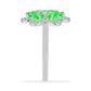 Inel din Argint 925 ( 3.38 grame ) cu Opal Hialit și Topaz Alb 1.57 Carate