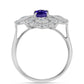 Inel din Argint 925 ( 3.99 grame ) cu Iolit și Topaz Alb 1.45 Carate