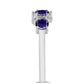 Inel din Argint 925 ( 2.16 grame ) cu Iolit și Topaz Alb 0.96 Carate