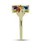 Inel din Argint 925 Placat cu Aur ( 2.43 grame ) cu Safir Rosebery Curcubeu 2.39 Carate