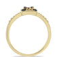 Inel din Argint 925 Placat cu Aur ( 2.61 grame ) cu Diamant Albastru 0.04 Carate