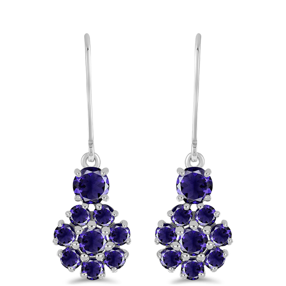 Cercei din Argint 925 ( 3.19 grame ) cu Iolit 2.53 Carate 1 