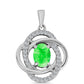 Pandantiv din Argint 925 ( 1.48 grame ) cu Opal Hialit și Topaz Alb 0.87 Carate