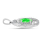 Pandantiv din Argint 925 ( 1.48 grame ) cu Opal Hialit și Topaz Alb 0.87 Carate
