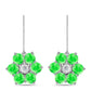 Cercei din Argint 925 ( 1.88 grame ) cu Opal Hialit și Topaz Alb 1.1 Carate