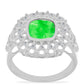 Inel din Argint 925 ( 4.07 grame ) cu Opal Hialit și Topaz Alb 1.3 Carate