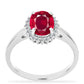 Inel din Argint 925 ( 2.48 grame ) cu Rubin Malagasy și Diamant Alb 2.84 Carate