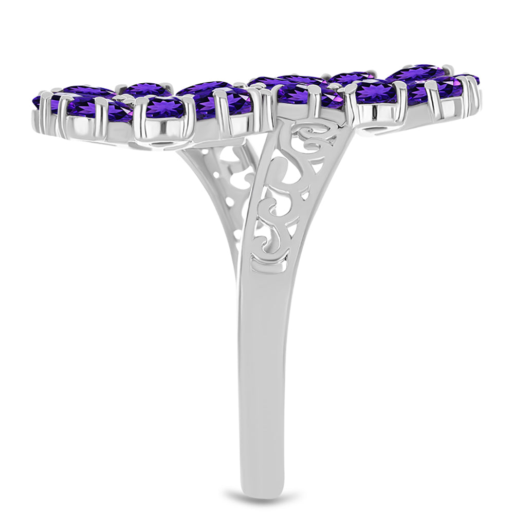 Inel din Argint 925 ( 3.99 grame ) cu Ametist Marocan 3.23 Carate 4 