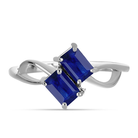 Inel din Argint 925 ( 2.28 grame ) cu Safir Albastru Australian 1.62 Carate
