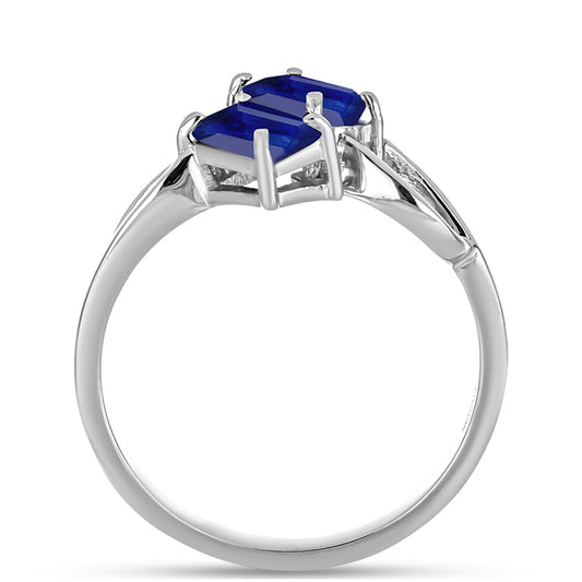 Inel din Argint 925 ( 2.28 grame ) cu Safir Albastru Australian 1.62 Carate
