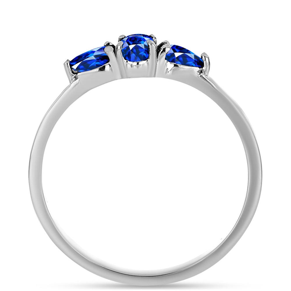Inel din Argint 925 ( 1.55 grame ) cu Safir Albastru Australian 0.83 Carate 2 