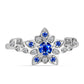Inel din Argint 925 ( 2.84 grame ) cu Safir Albastru Australian și Topaz Alb 0.57 Carate