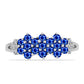 Inel din Argint 925 ( 2.41 grame ) cu Safir Albastru Australian și Topaz Alb 0.96 Carate
