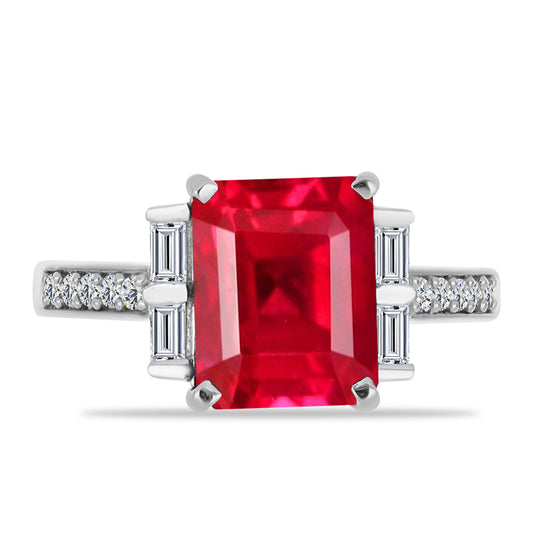 Inel din Argint 925 ( 2.9 grame ) cu Agat Roșu și Zircon Alb 3.53 Carate