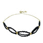 Brățară din Argint 925 Placat cu Aur ( 2.36 grame ) cu Spinel Negru 17.48 Carate