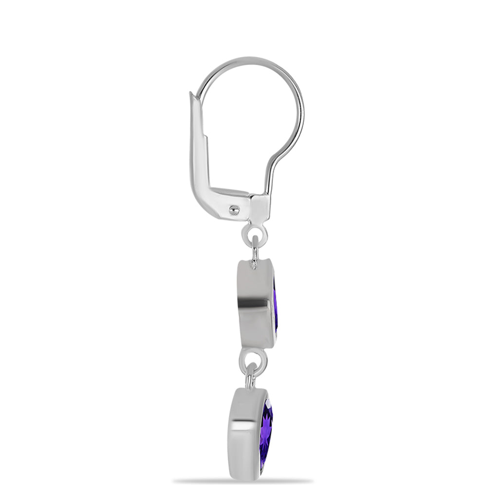 Cercei din Argint 925 ( 2.92 grame ) cu Ametist Marocan 1.79 Carate 2 