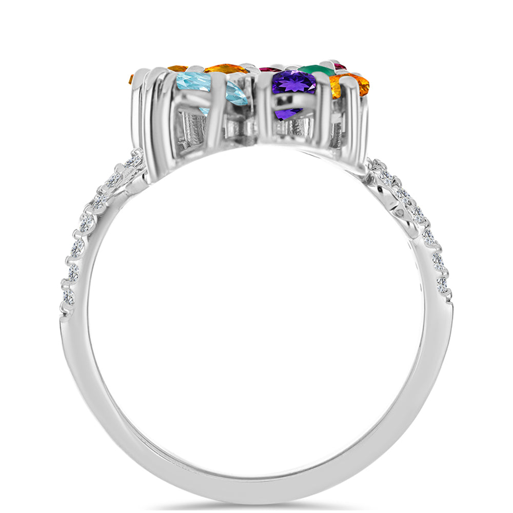 Inel din Argint 925 ( 4.24 grame ) cu Ametist Marocan și Agat Verde 2.63 Carate 2 