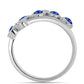 Inel din Argint 925 ( 3.29 grame ) cu Safir Albastru Australian și Topaz Alb 1.22 Carate
