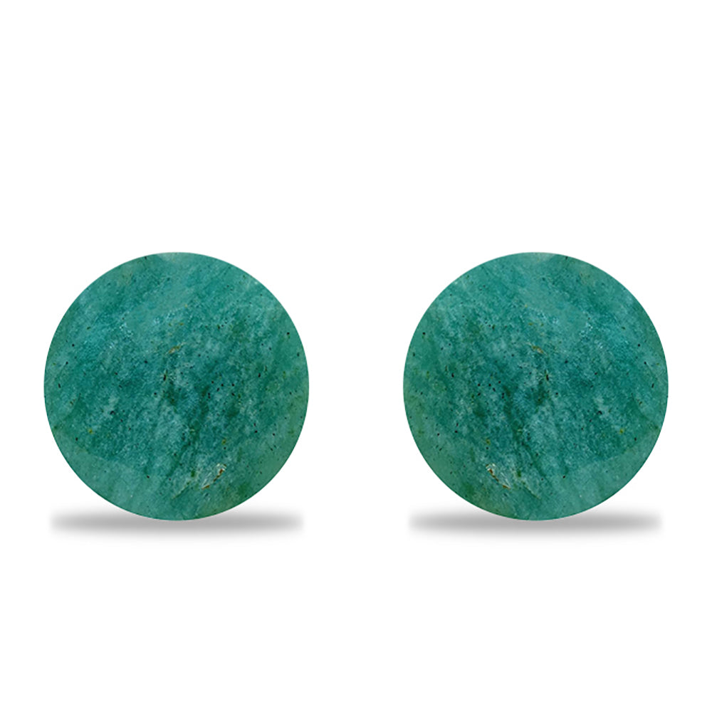 Cercei din Argint 925 Placat cu Aur ( 0.57 grame ) cu Amazonit 7.35 Carate