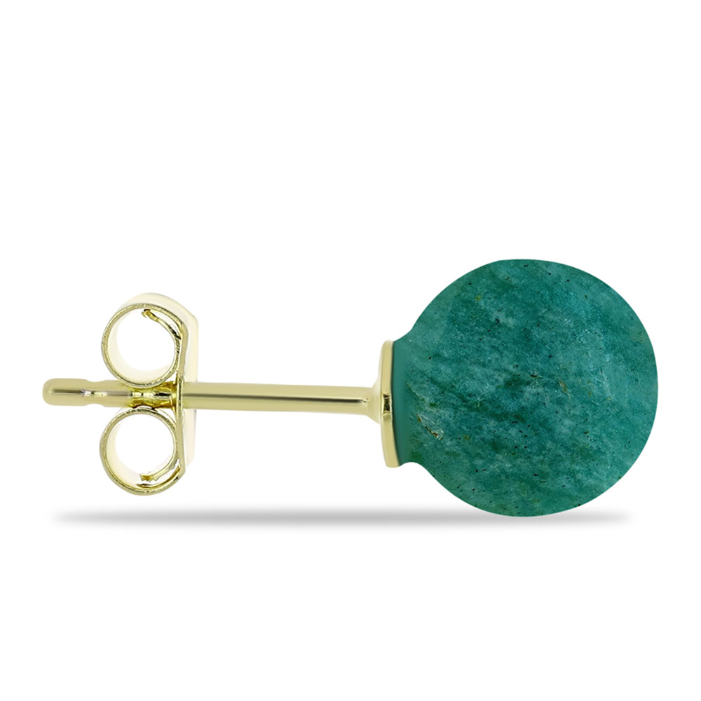 Cercei din Argint 925 Placat cu Aur ( 0.57 grame ) cu Amazonit 7.35 Carate 2 