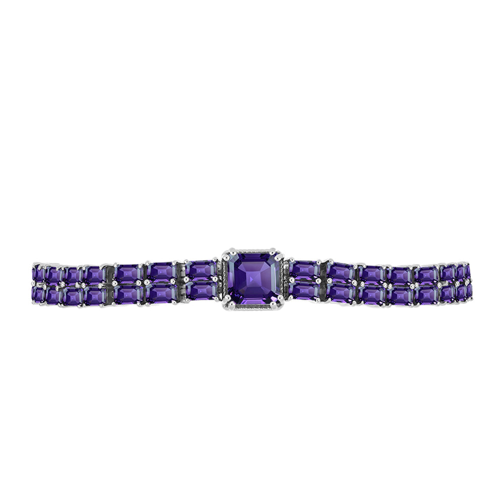 Brățară din Argint 925 ( 20.63 grame ) cu Ametist Marocan 19.45 Carate 2 