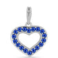 Pandantiv din Argint 925 ( 1.38 grame ) cu Safir Albastru Australian 0.95 Carate