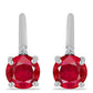 Cercei din Argint 925 ( 2.26 grame ) cu Agat Roșu și Topaz Alb 2.16 Carate