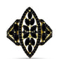 Inel din Argint 925 Placat cu Aur ( 3.91 grame ) cu Spinel Negru 2.36 Carate