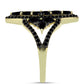 Inel din Argint 925 Placat cu Aur ( 3.91 grame ) cu Spinel Negru 2.36 Carate