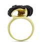 Inel din Argint 925 Placat cu Aur ( 5.31 grame ) cu Spinel Negru 1.37 Carate