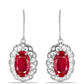 Cercei din Argint 925 ( 5.55 grame ) cu Agat Roșu 7.01 Carate
