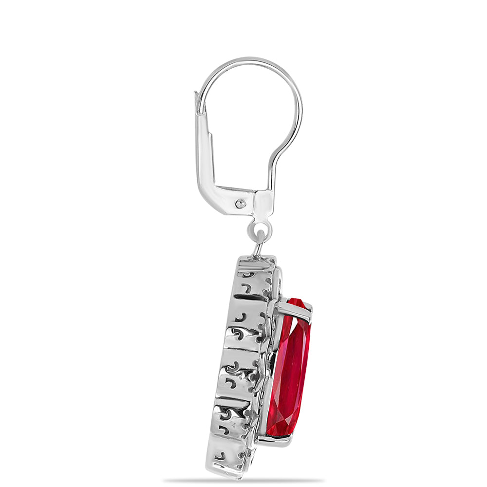 Cercei din Argint 925 ( 5.55 grame ) cu Agat Roșu 7.01 Carate 2 