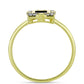 Inel din Argint 925 Placat cu Aur ( 2.56 grame ) cu Diamant Albastru și Topaz Alb 0.12 Carate