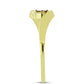Inel din Argint 925 Placat cu Aur ( 1.93 grame ) cu Diamant Albastru 0.01 Carate