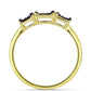 Inel din Argint 925 Placat cu Aur ( 2.49 grame ) cu Diamant Albastru 0.02 Carate