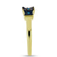 Inel din Argint 925 Placat cu Aur ( 2.49 grame ) cu Diamant Albastru 0.02 Carate