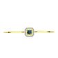Brățară din Argint 925 Placat cu Aur ( 8.66 grame ) cu Diamant Albastru și Topaz Alb 0.26 Carate