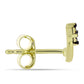 Cercei din Argint 925 Placat cu Aur ( 1.12 grame ) cu Diamant Albastru 0.01 Carate