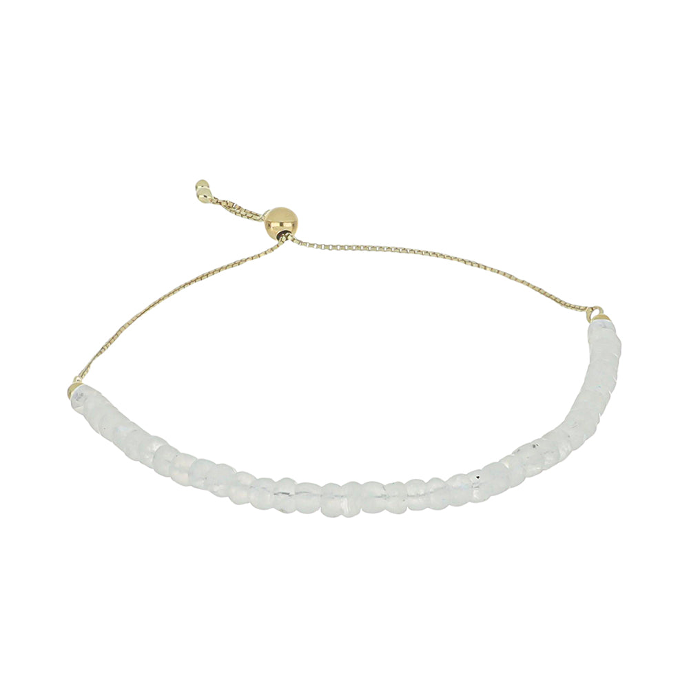 Brățară din Argint 925 Placat cu Aur ( 1.8 grame ) cu Piatra Lunii Curcubeu 18.75 Carate 1 