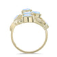 Inel din Argint 925 Placat cu Aur ( 8.17 grame ) cu Piatra Lunii Curcubeu 2.49 Carate