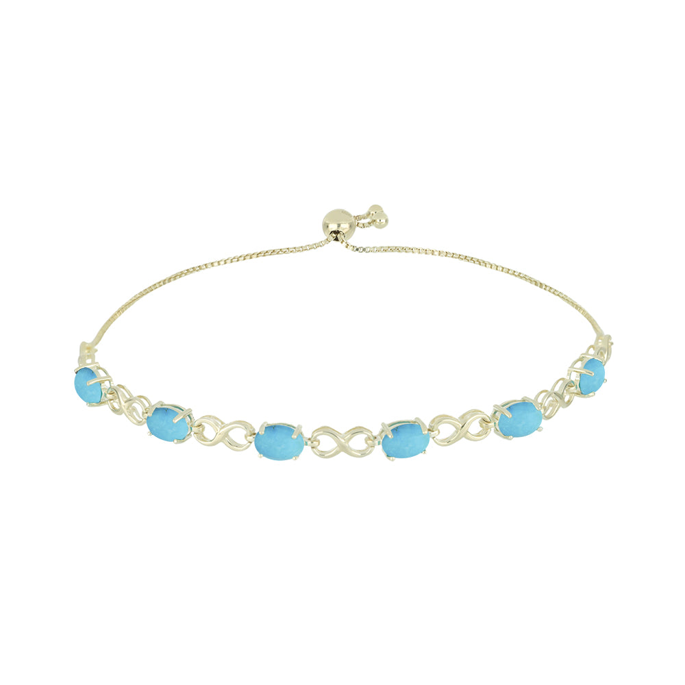 Brățară din Argint 925 Placat cu Aur ( 5.18 grame ) cu Turcoaz ”Frumoasa Adormită” 4.12 Carate