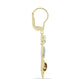 Cercei din Argint 925 Placat cu Aur ( 3.26 grame ) cu Cuarț Coniac și Topaz Alb 1.38 Carate
