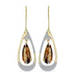 Cercei din Argint 925 Placat cu Aur ( 4.54 grame ) cu Cuarț Coniac și Topaz Alb 4.95 Carate