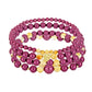 Set din Argint 925 Placat cu Aur ( 1.08 grame ) cu Perlă de cultură Violet și Citrin Ural 187.86 Carate ( Brățară )