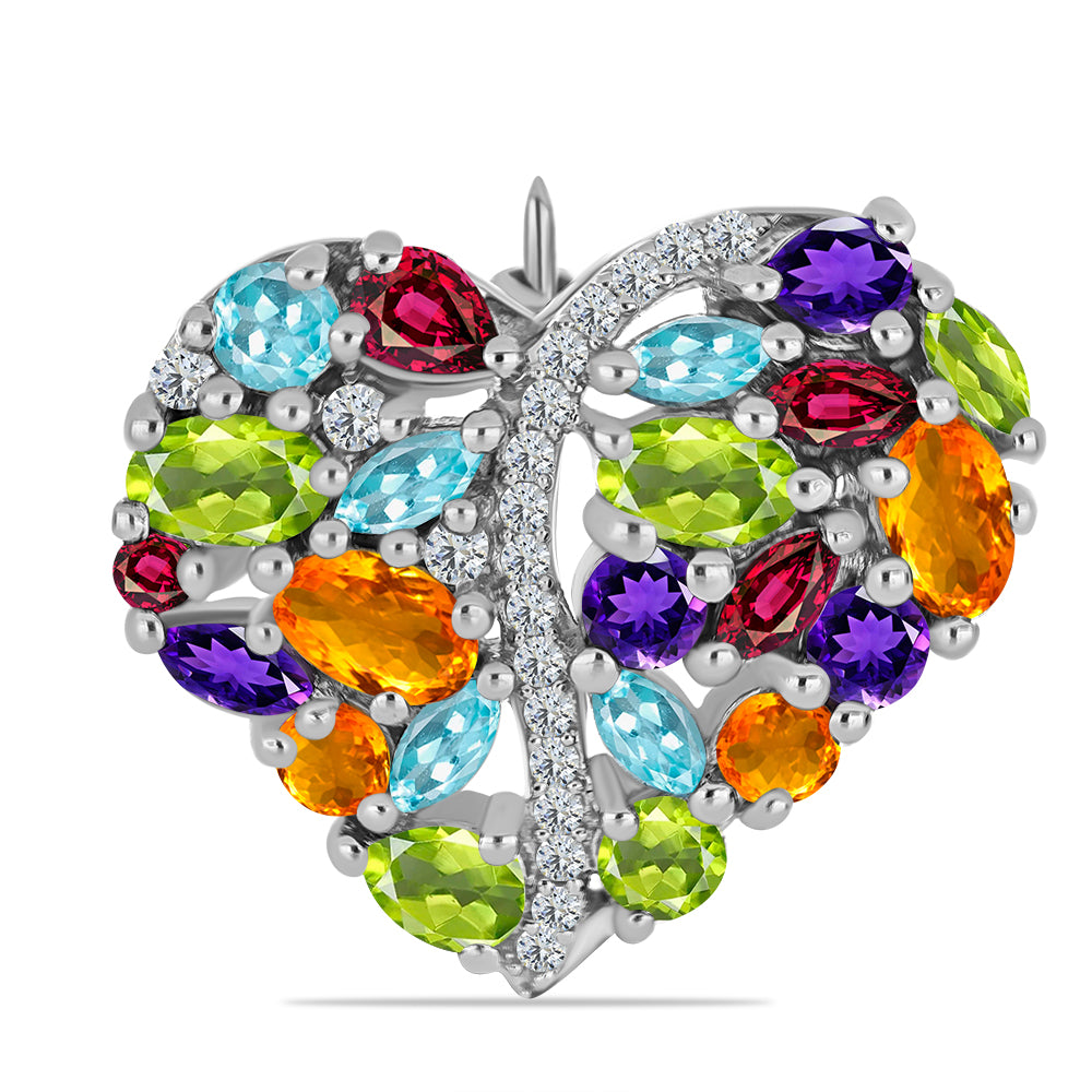 Broşă din Argint 925 ( 3.91 grame ) cu Ametist Marocan și Citrin Rio Golden 3.22 Carate 1 