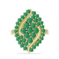 Inel din Argint 925 Placat cu Aur ( 4.11 grame ) cu Smarald Brazilian 2.36 Carate