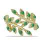 Inel din Argint 925 Placat cu Aur ( 4.47 grame ) cu Smarald Brazilian 0.61 Carate